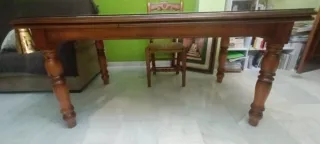 Juego salón mesa extensible, sillas y butacas