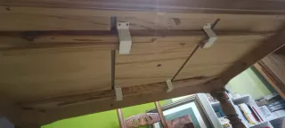 Juego salón mesa extensible, sillas y butacas