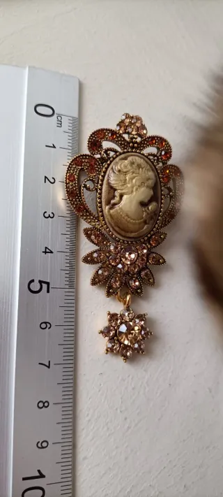 Broche Camafeo Antiguo Colgante Años 30.