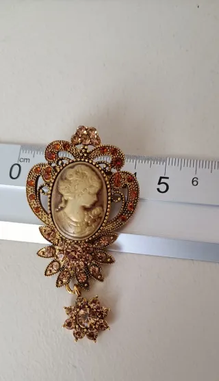 Broche Camafeo Antiguo Colgante Años 30.