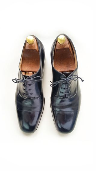 Scarpe Derby Pelle Blu N 43