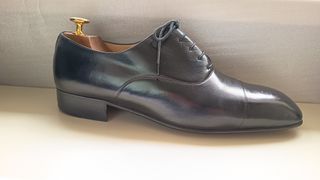 Scarpe Derby Pelle Blu N 43