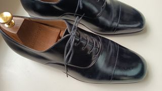 Scarpe Derby Pelle Blu N 43