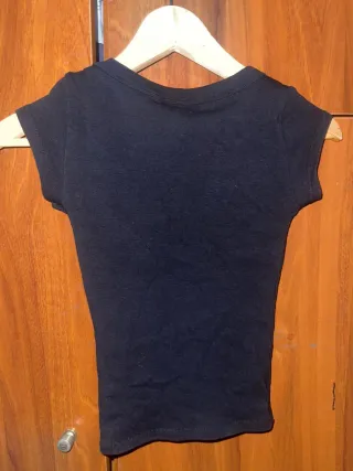 Top donna blu corto