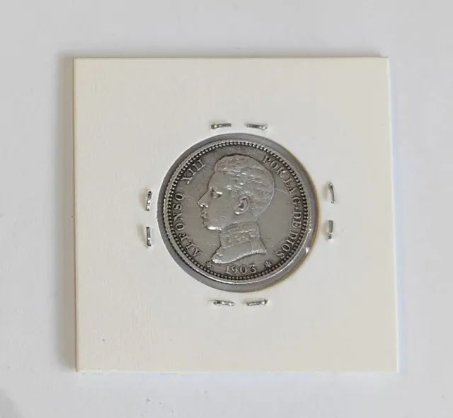 MONETA SPAGNOLA 1 PESETA ALFONSO XIII 1903 MBC.