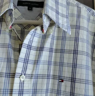 Camisa Tommy Hilfiger Cuadros Azul Talla M