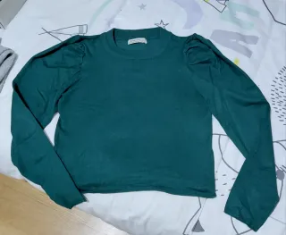 Jersey Stradivarius verde mujer