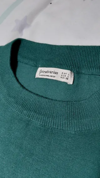 Jersey Stradivarius verde mujer