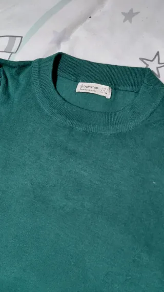 Jersey Stradivarius verde mujer