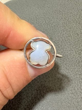 Anillo Tous Oso Azul y Plata original
