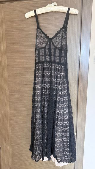 Vestido fiesta Zara negro encaje
