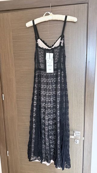 Vestido fiesta Zara negro encaje