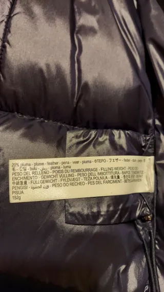 Plumífero Terciopelo azul marino Massimo Dutti S