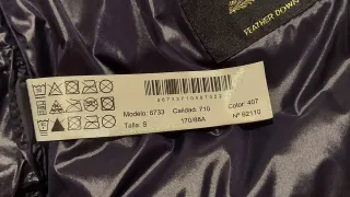 Plumífero Terciopelo azul marino Massimo Dutti S