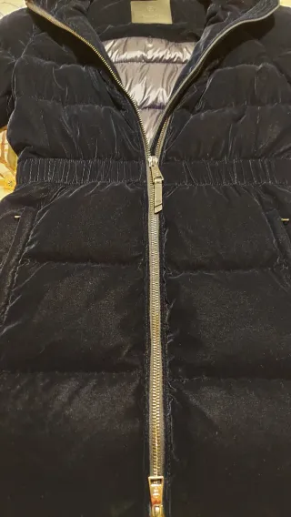 Plumífero Terciopelo azul marino Massimo Dutti S