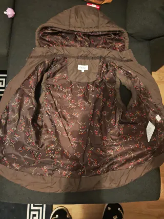 Chaleco acolchado mujer marrón