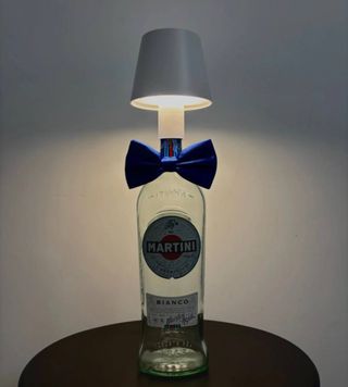 Lampada Martini Bianco con fiocco blu