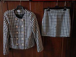 Completo giacca e gonna pied-de-poule