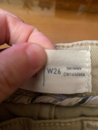 Pantalón Springfield Hombre Skinny Beige