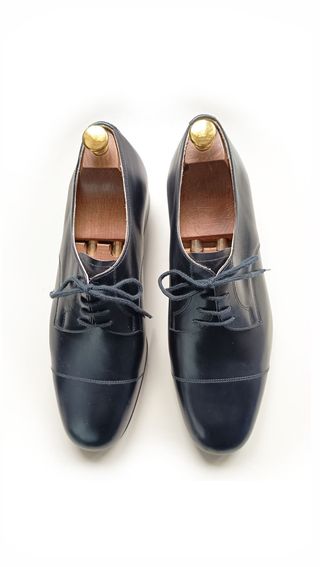 Scarpe artigianali in pelle blu N. 44