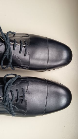 Scarpe artigianali in pelle blu N. 44