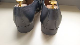 Scarpe artigianali in pelle blu N. 44