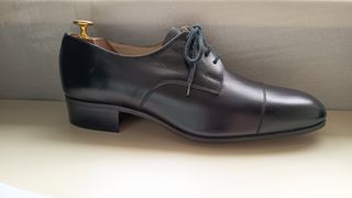 Scarpe artigianali in pelle blu N. 44