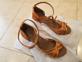 Zapatos de baile de salón para mujer color naranja