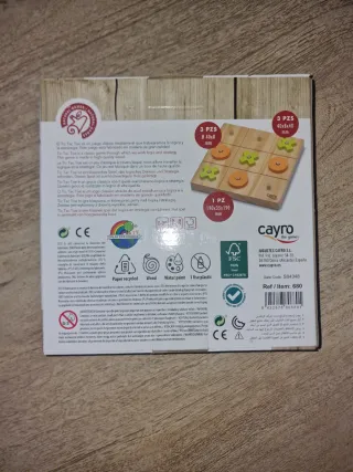 Juego de mesa Tic Tac Toe de madera
