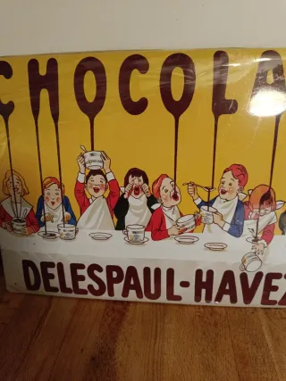 Cartel Metálico Chocolat Delsespoul-Havez