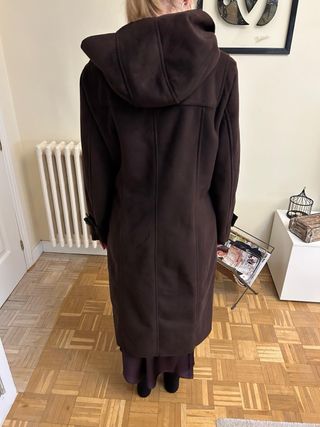 Parka larga mujer Cortefiel marrón ante