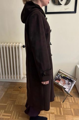 Parka larga mujer Cortefiel marrón ante