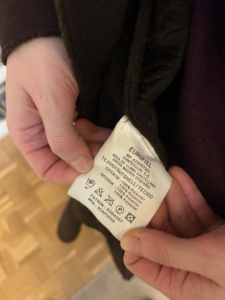 Parka larga mujer Cortefiel marrón ante