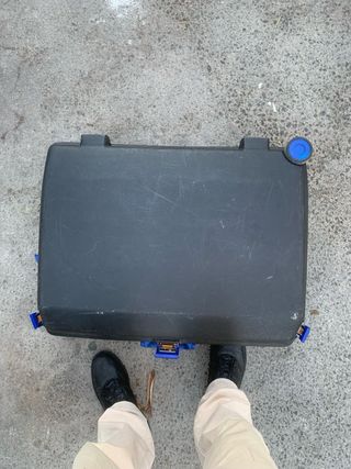 Maleta Samsonite Negra y Azul.