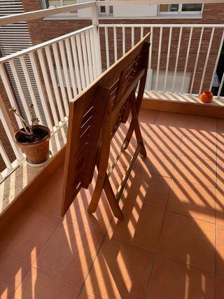 Mesa Teca Exterior Plegable