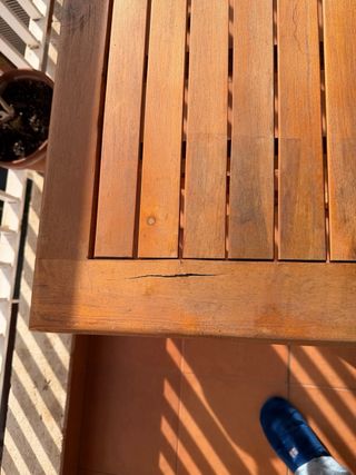 Mesa Teca Exterior Plegable