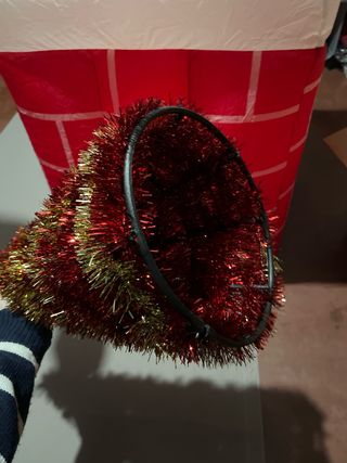 Árbol Navideño Plástico Rojo y Dorado 50cm