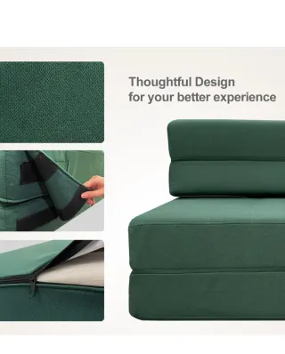 Sofá Plegable Verde Oscuro