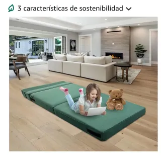 Sofá Plegable Verde Oscuro