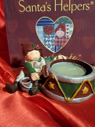 Portacandele Aiuto Babbo Natale