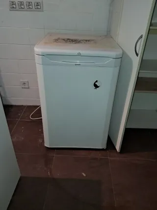Nevera pequeña blanca