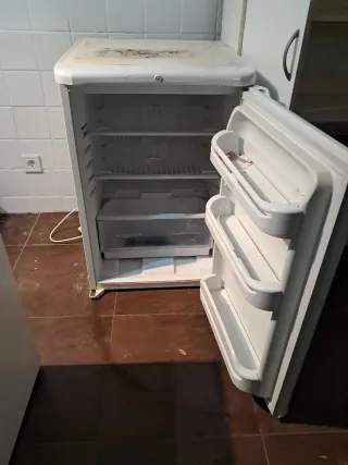 Nevera pequeña blanca