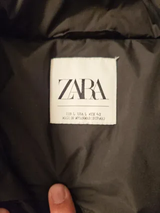 Cazadora Zara Negra Talla L