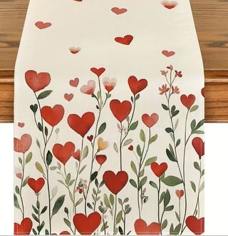 Runner Cuori Rossi San Valentino centrotavola