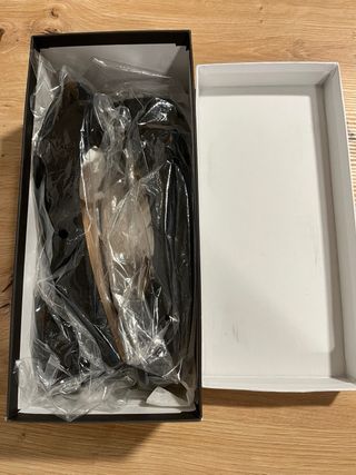 Bailarinas LT de ante negro y con lazo, talla 39