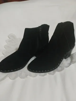 Chollo-Botines Bibi Lou ante negro tachuelas nuevo