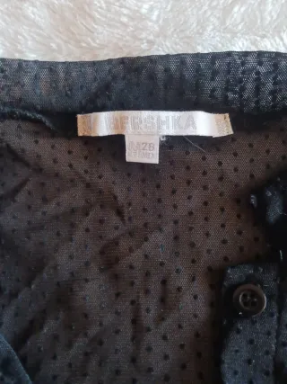 Camisa Bershka M Transparente Negra