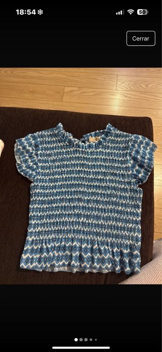 Blusa manga corta estampada