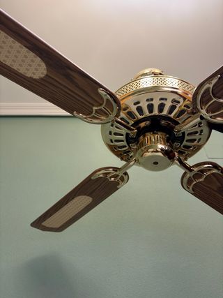 Ventilador de techo vintage madera y metal