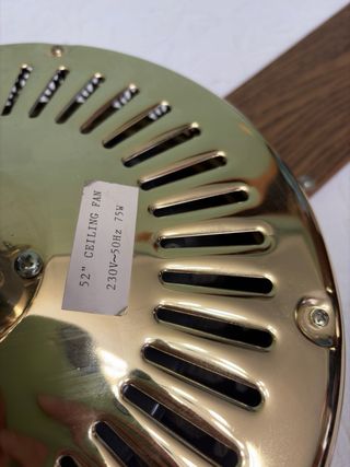 Ventilador de techo vintage madera y metal